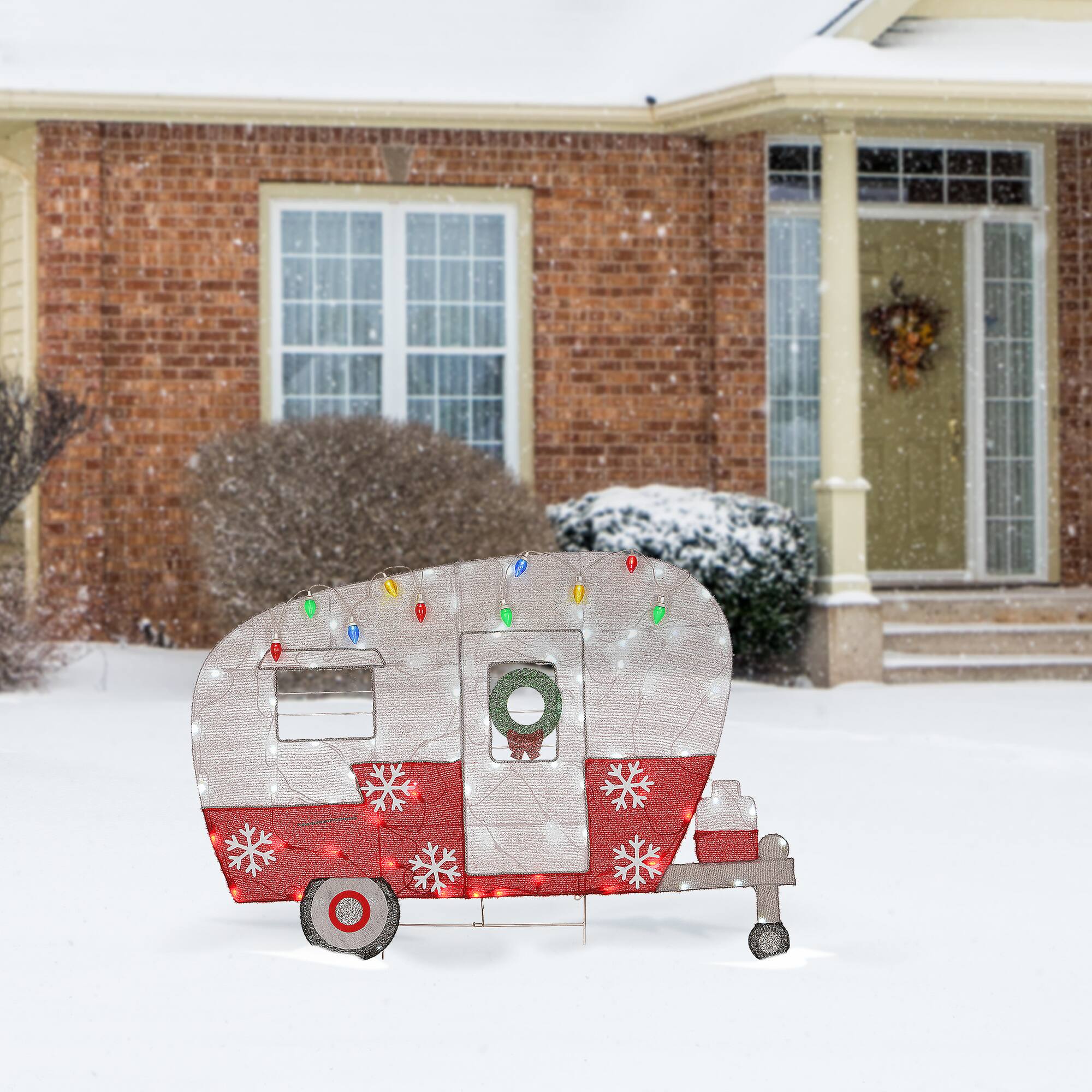 32'' Pre-Lit Christmas Camper Decoration
